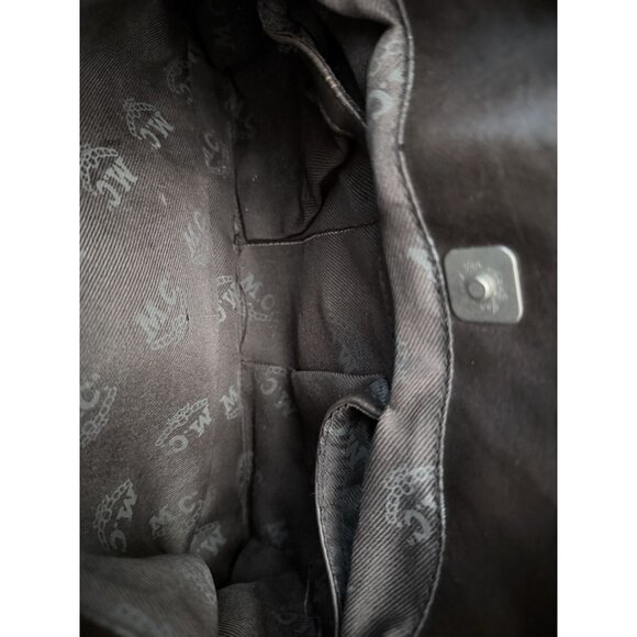 Vintage Brown Leather Tote Bag With Top Handles, Pockets, Crossbody Strap - Picture 8 of 8